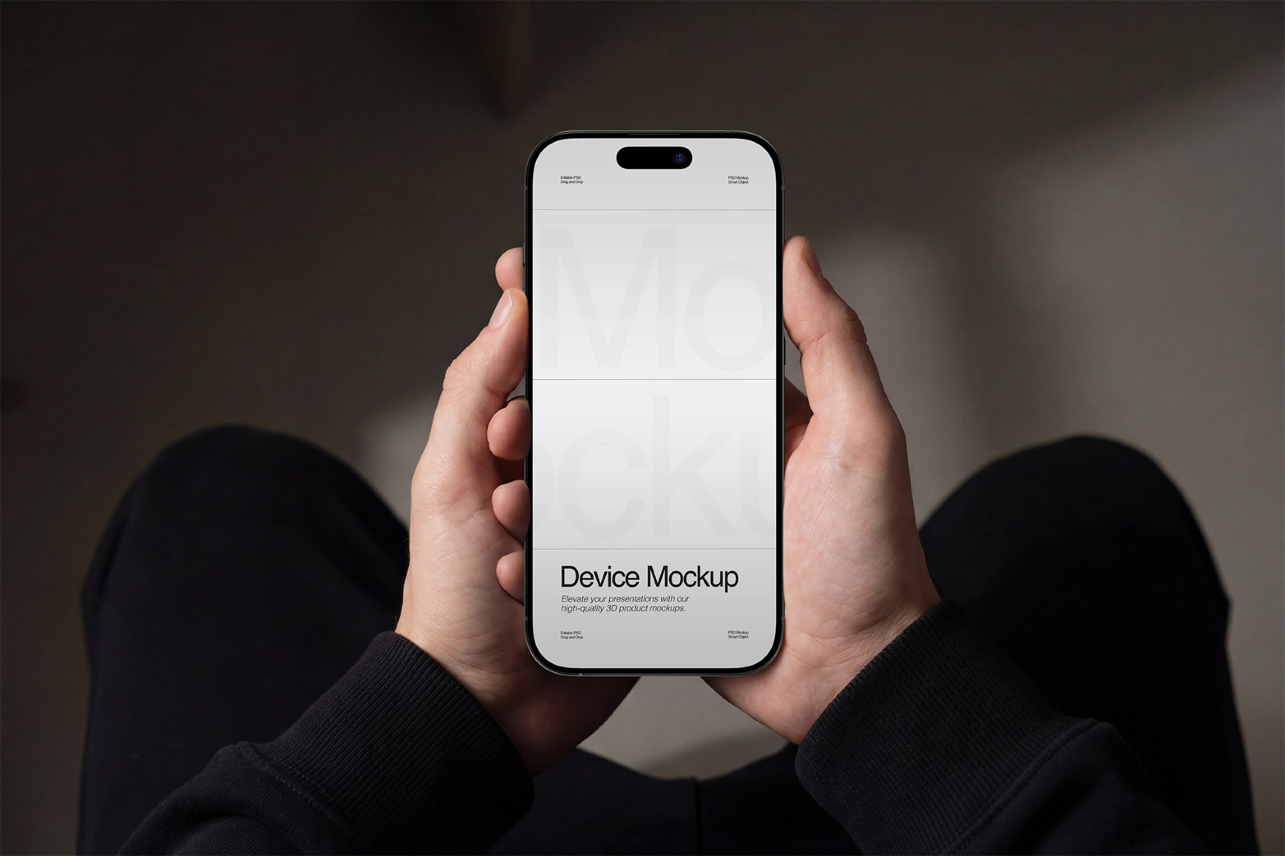 Hand Holding Device Mockup Set
