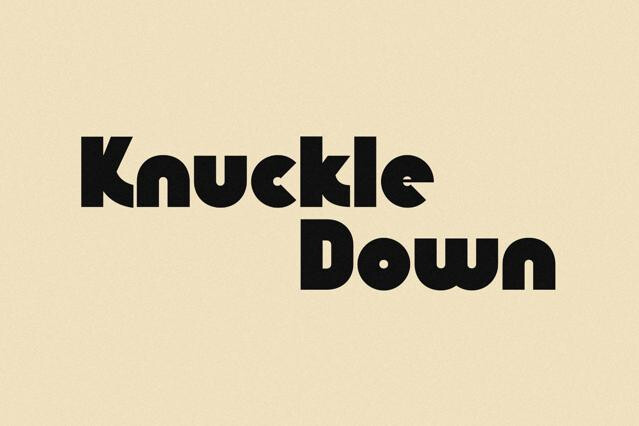 Knuckle Down - Retro Groovy Display