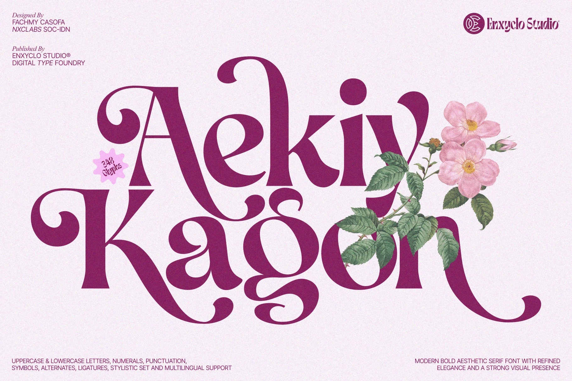 AEKIY KAGON — Elegant Swash Serif Font