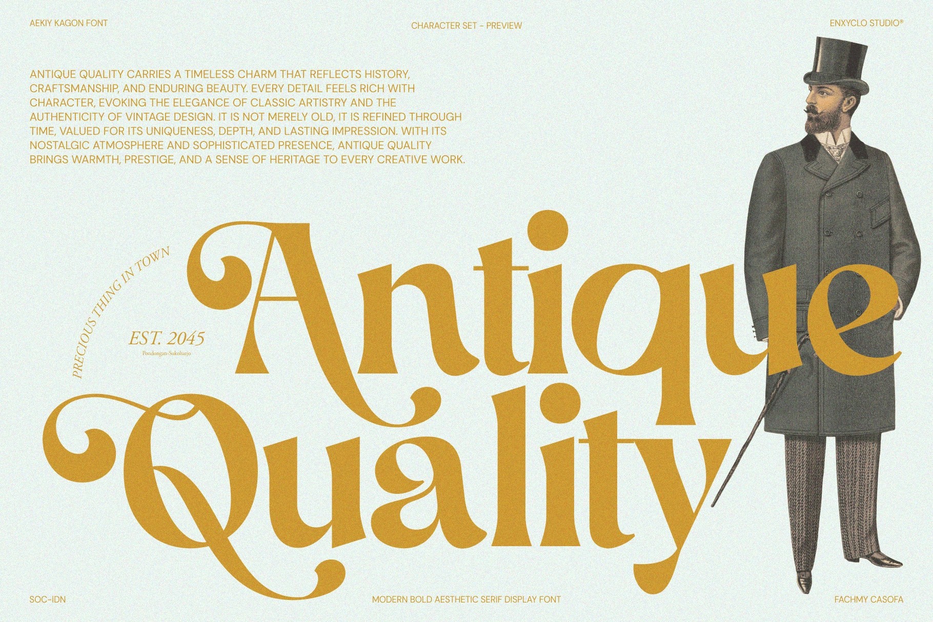 AEKIY KAGON — Elegant Swash Serif Font