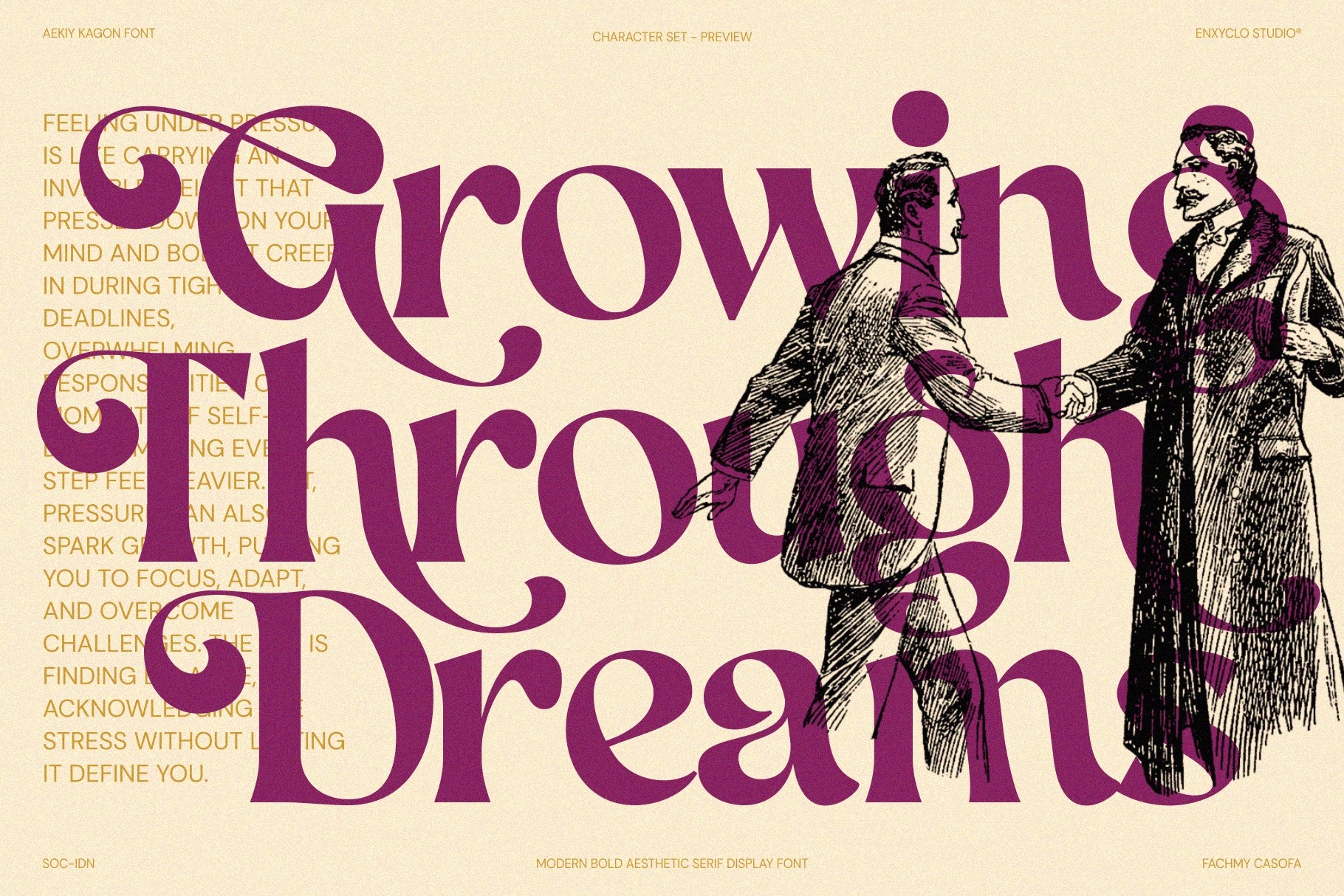 AEKIY KAGON — Elegant Swash Serif Font