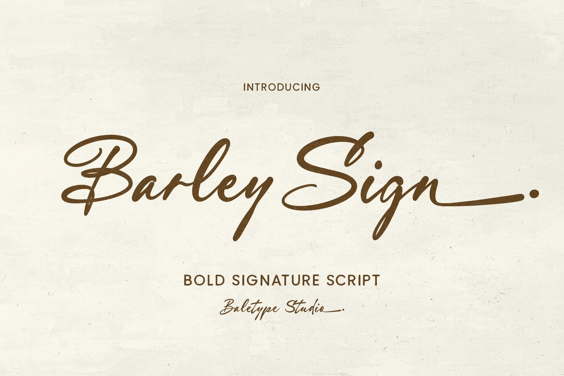 Barley Sign - Bold Signature Script Font