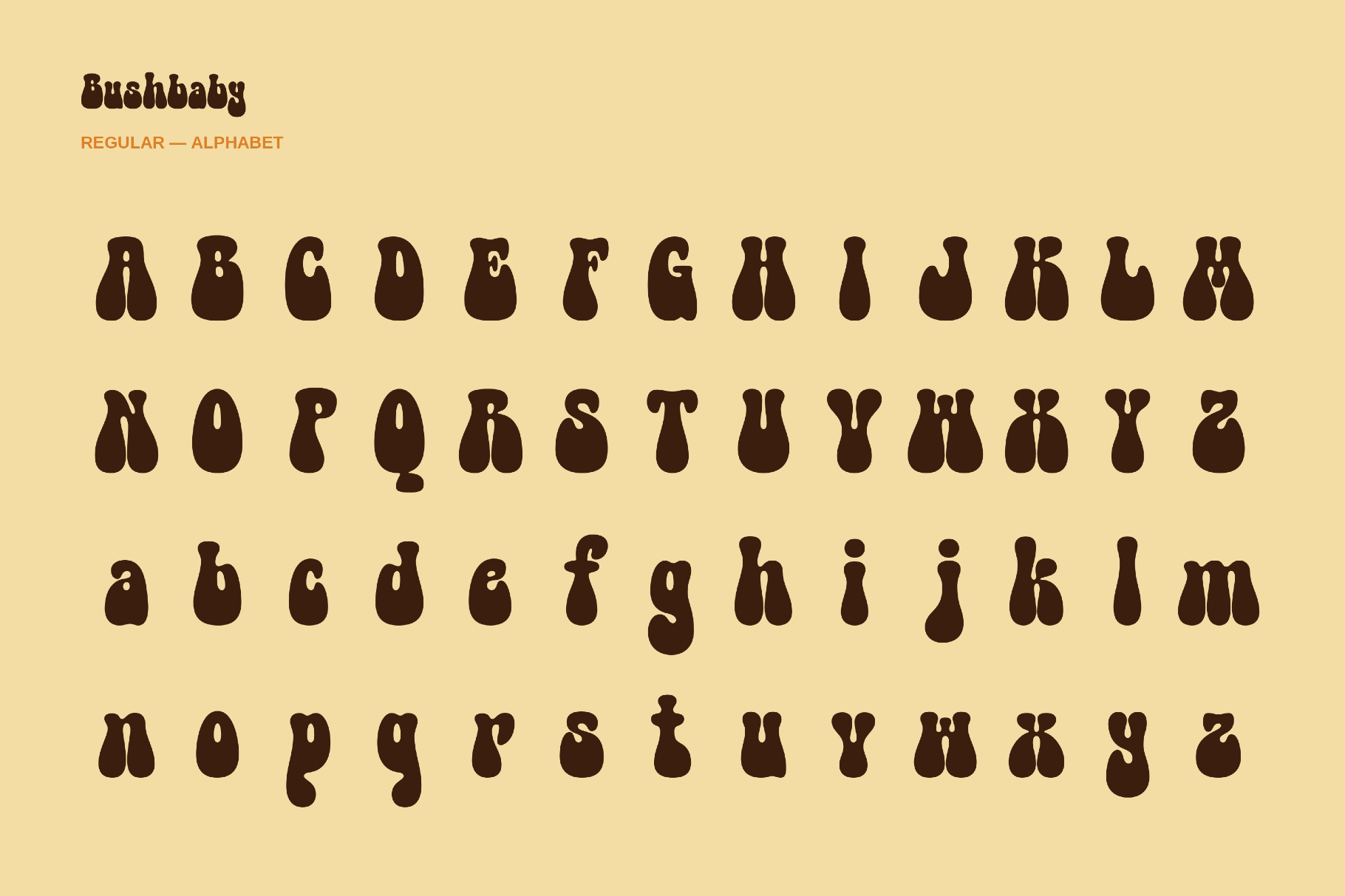 Bushbaby - 70s Groovy Font