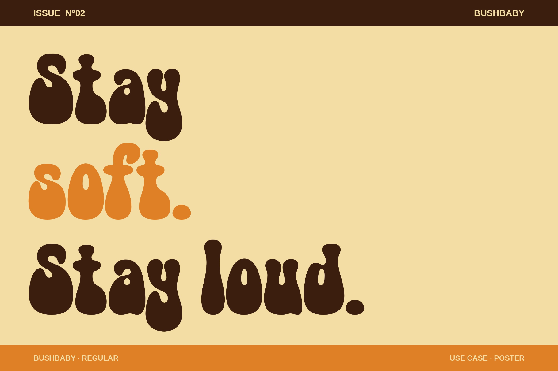 Bushbaby - 70s Groovy Font