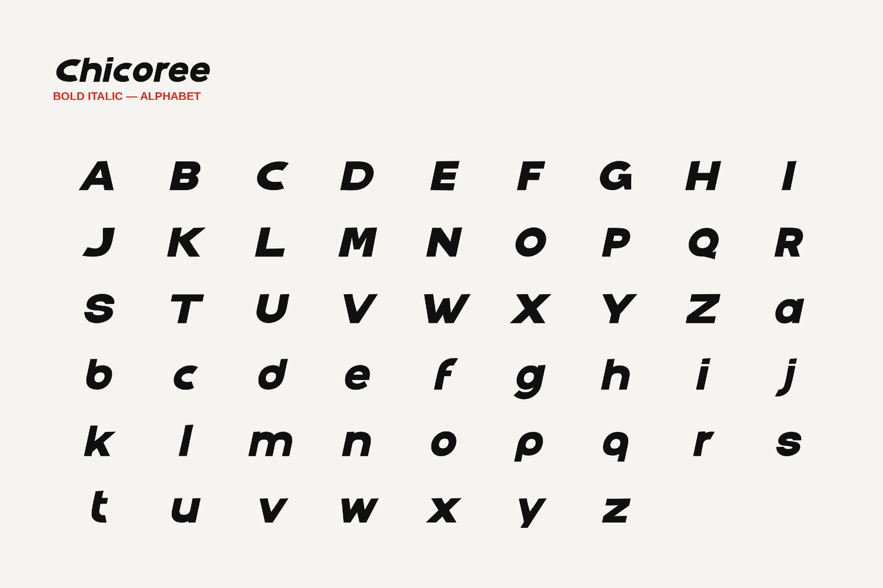Chicoree - 1950s Font