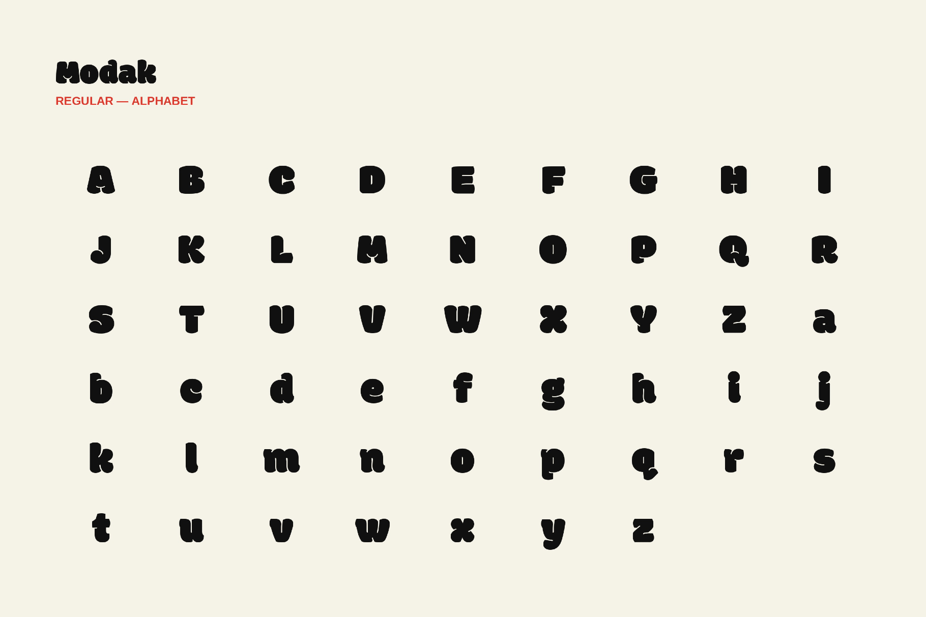 Modak - Bold Cartoon Font