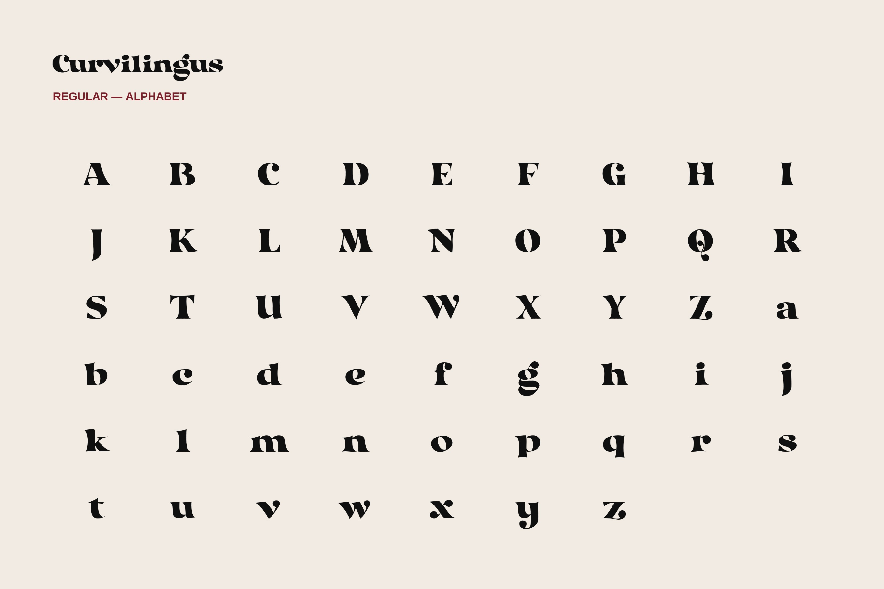 Curvilingus - Retro Poster Font