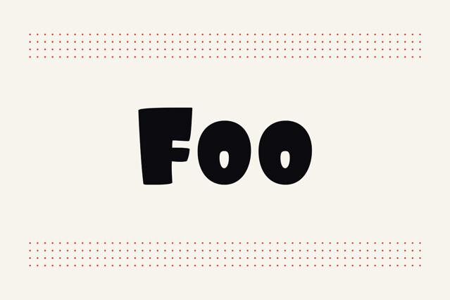 Foo - Funny Groovy Font