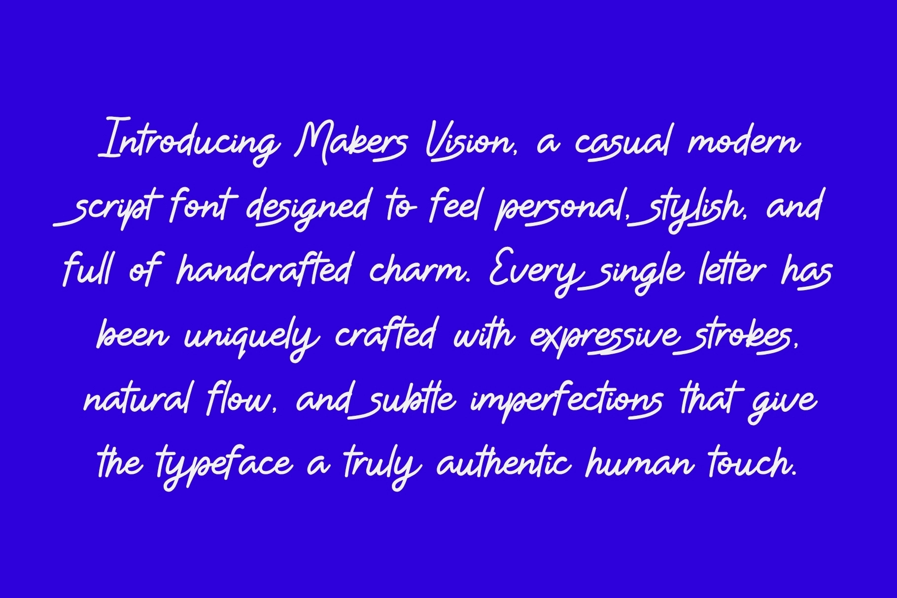 Makers Vision - Casual Script Font