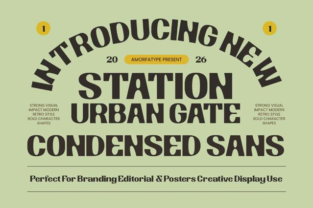 Station Urban Gate - Condensed Sans Font