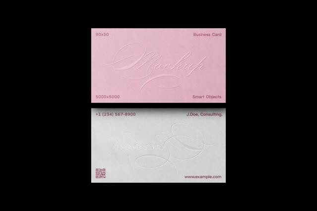 90x50 Business Card Mockup