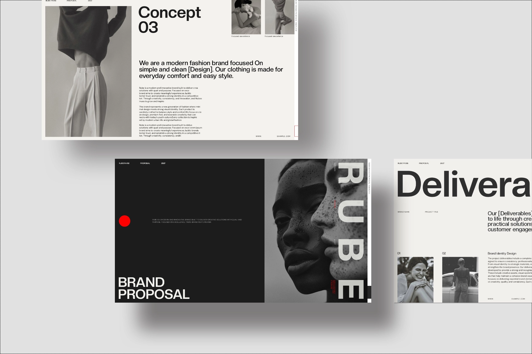 RUBE - Fashion Brand Proposal Template