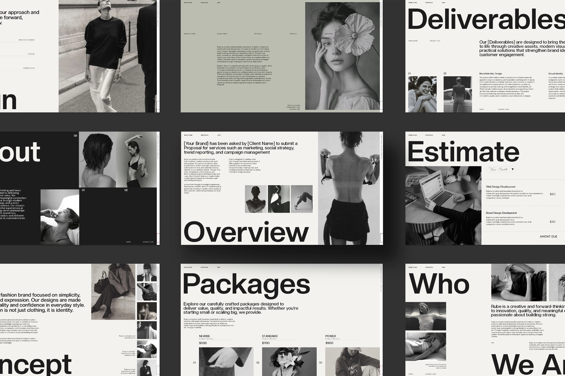 RUBE - Fashion Brand Proposal Template