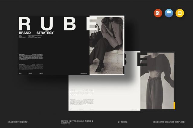 RUBE - Minimal Brand Strategy Deck Template