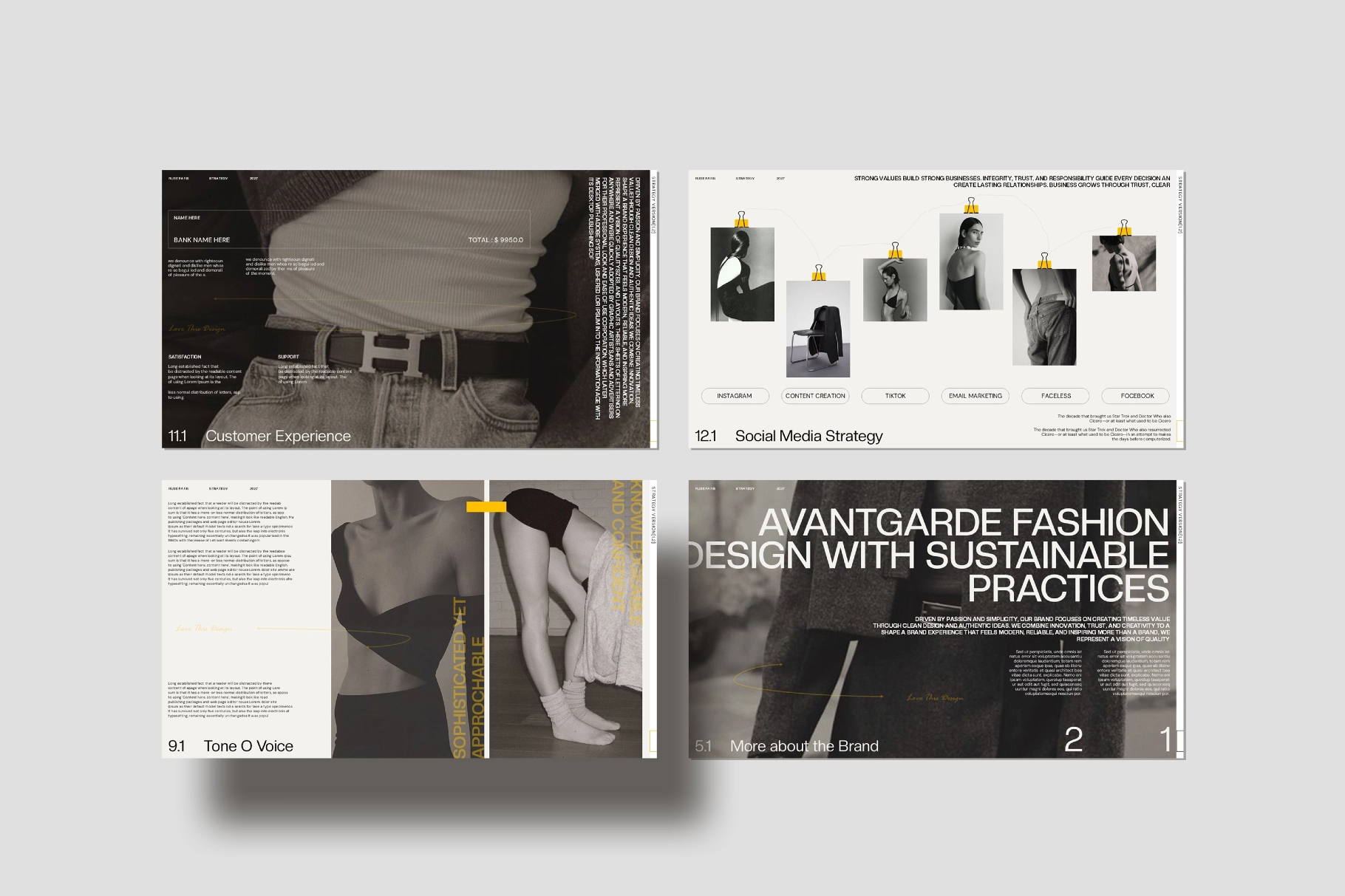 RUBE - Minimal Brand Strategy Deck Template