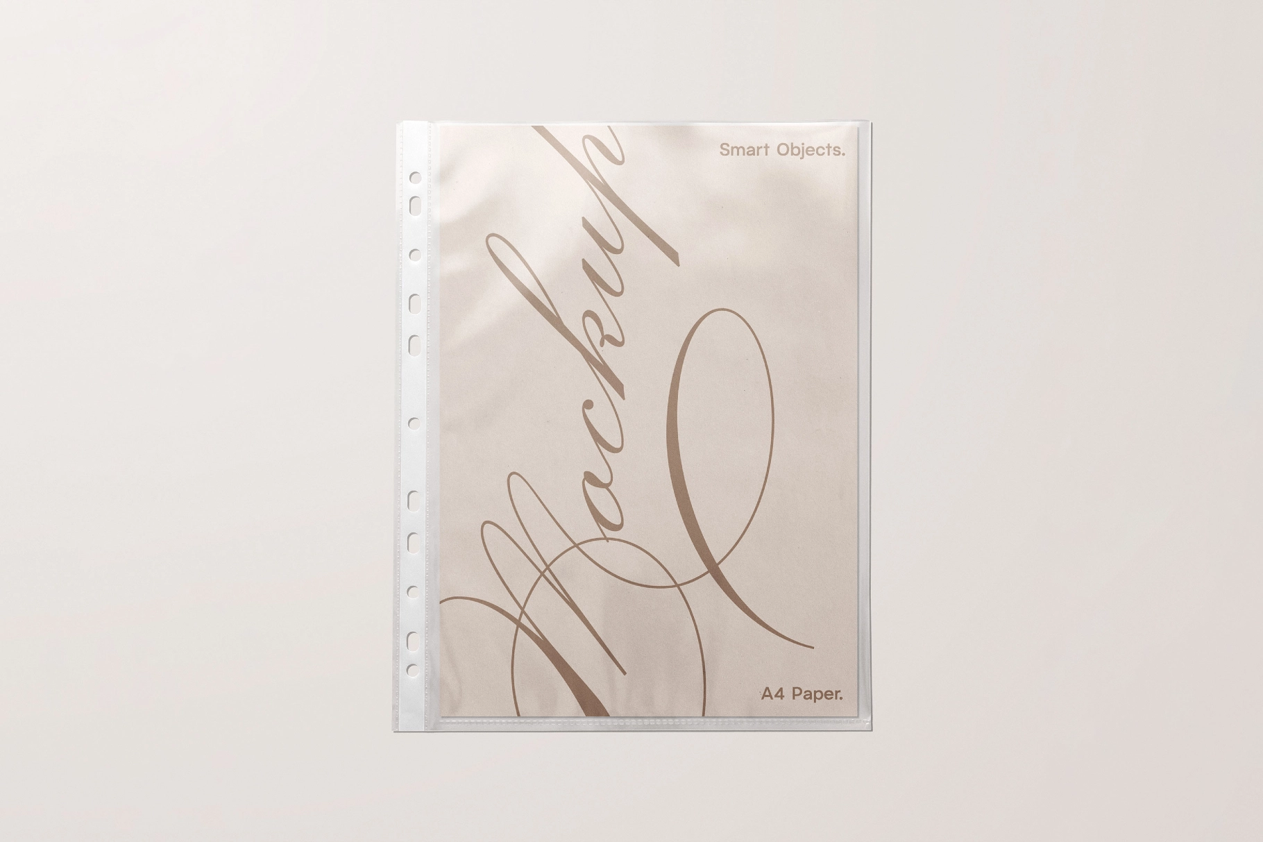 Paper with Page Protector Mockup