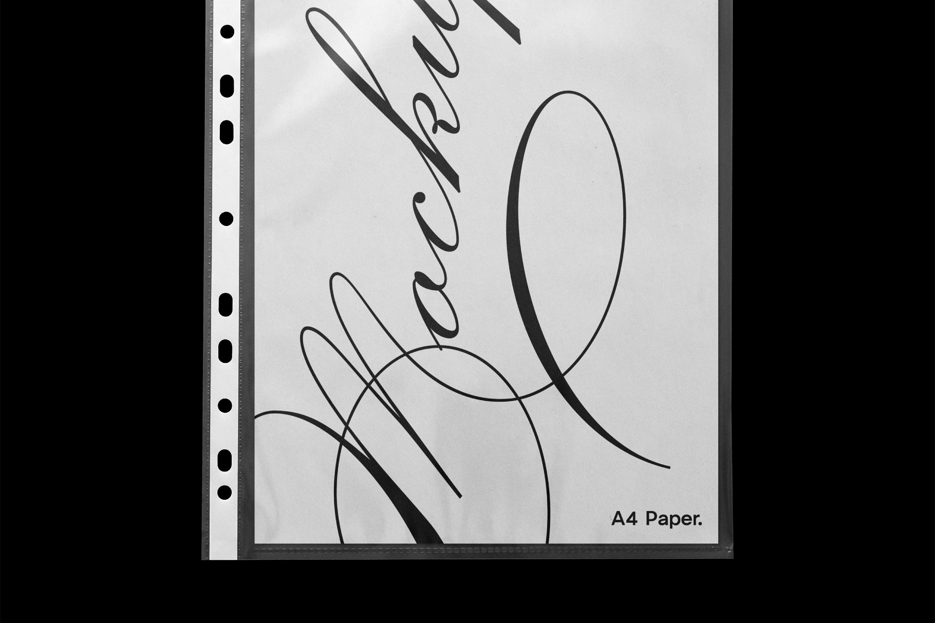 Paper with Page Protector Mockup