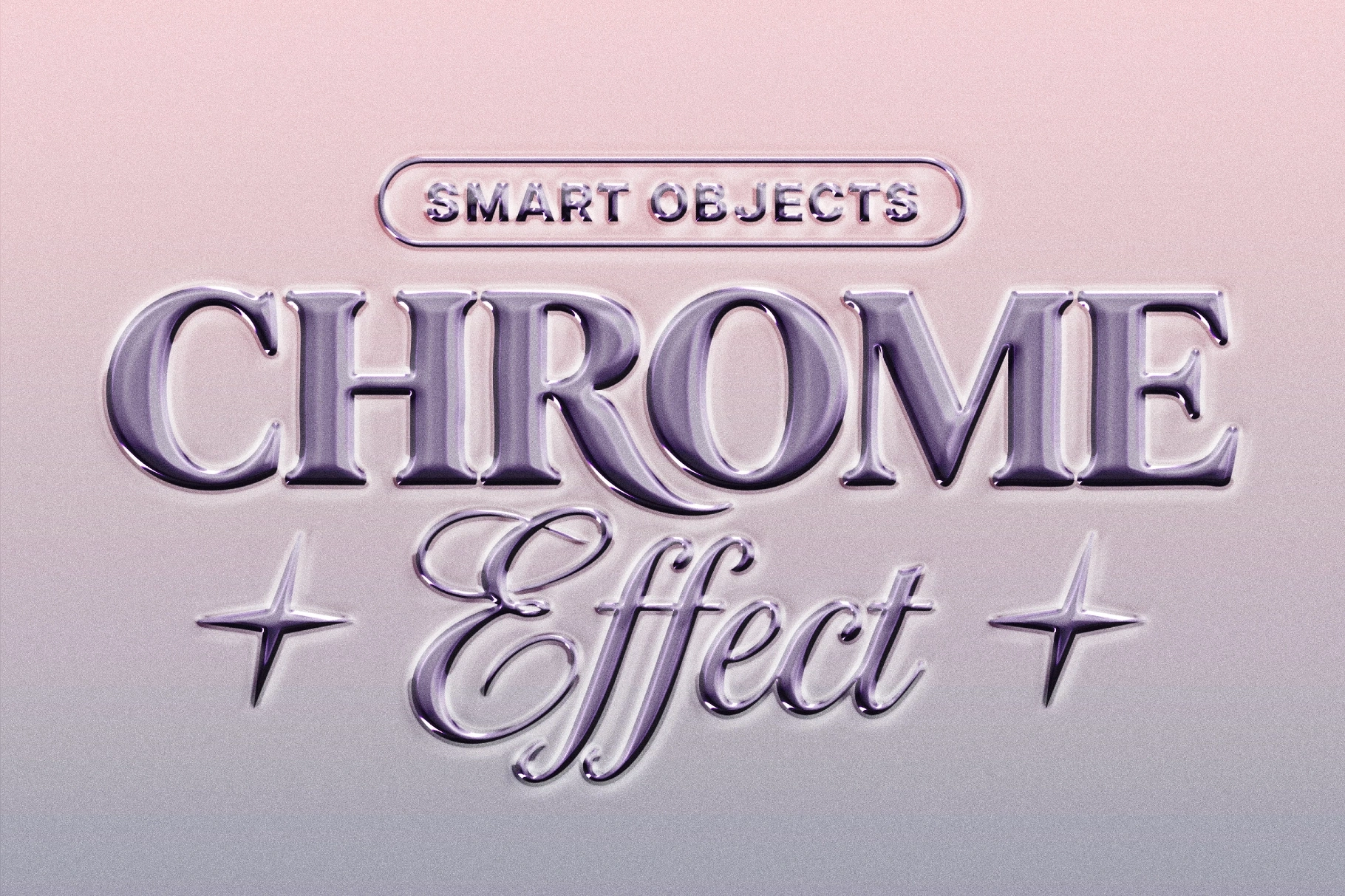 Retro Chrome Text Effect