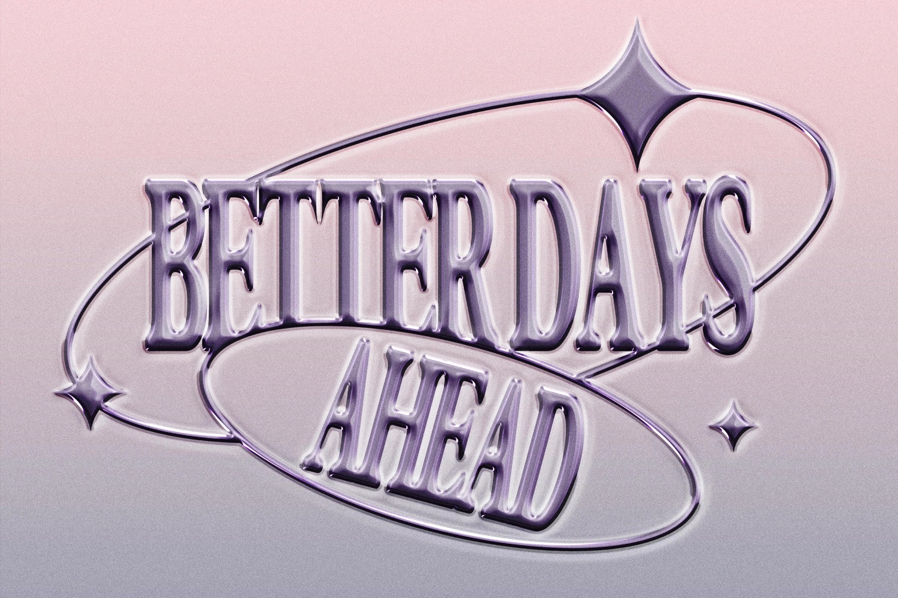 Retro Chrome Text Effect