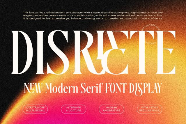 Disriete - Modern Serif Display Font