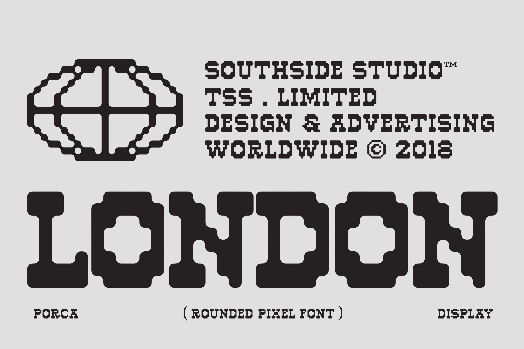 Porca - Rounded Pixel Display Font