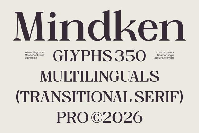 Mindken - Elegant Serif Display Font