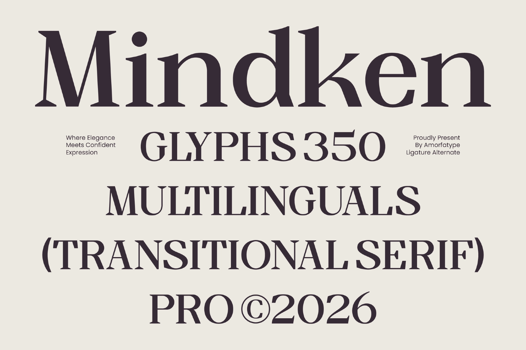 Mindken - Elegant Serif Display Font