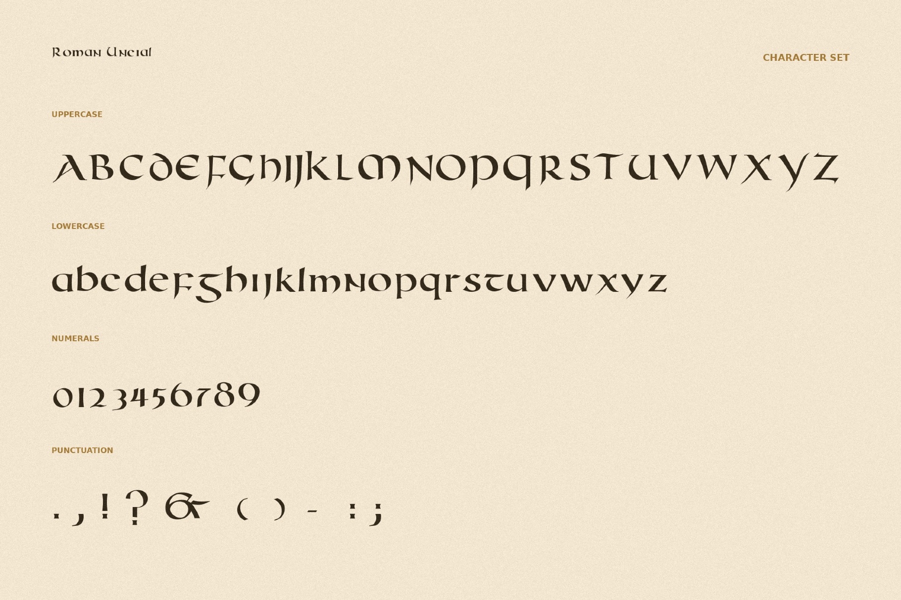 Roman Uncial - Modern Font