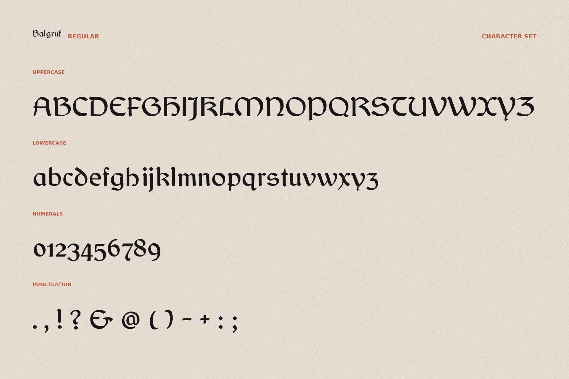 Balgruf - Fantasy Book Font