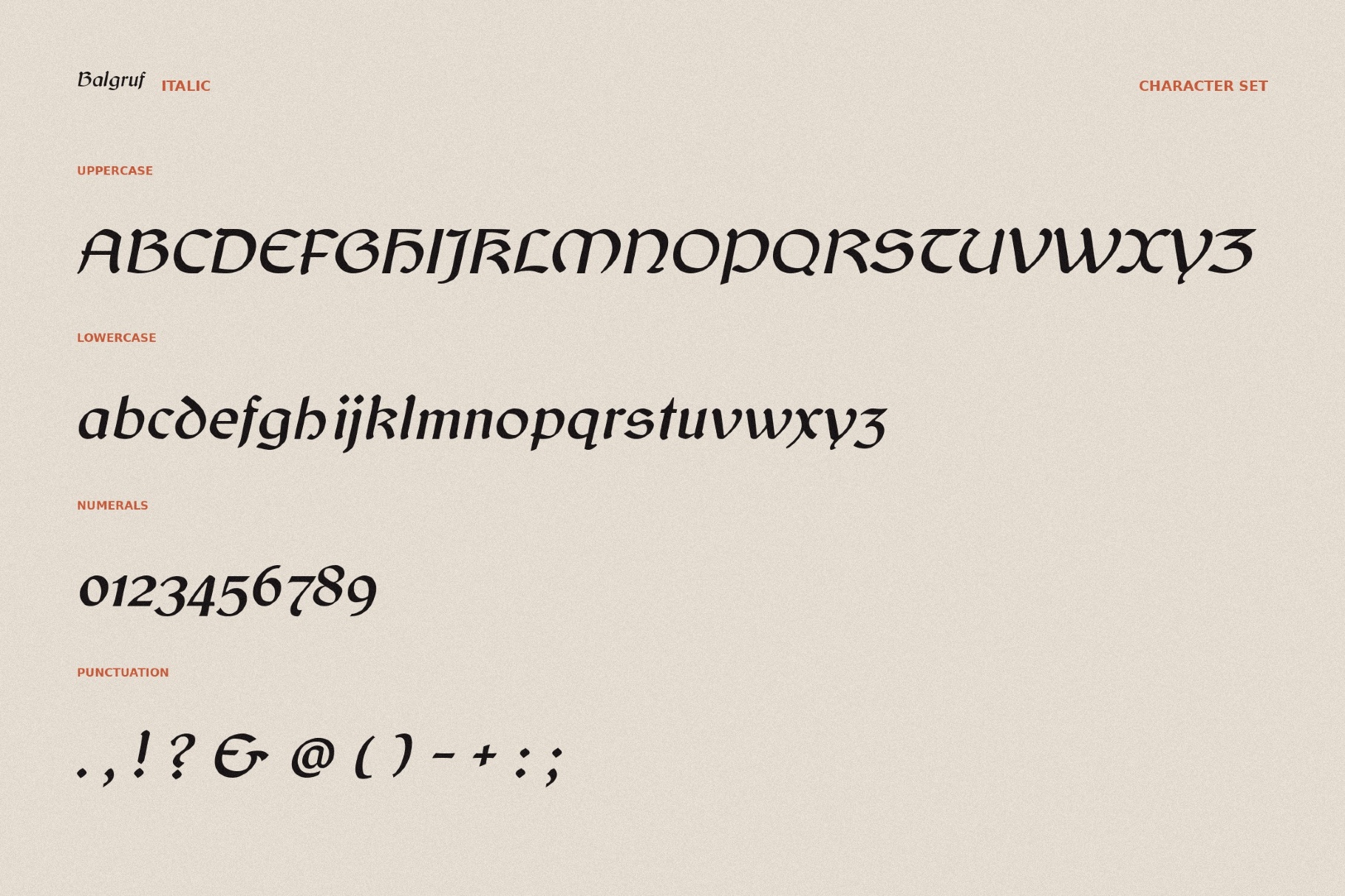 Balgruf - Fantasy Book Font