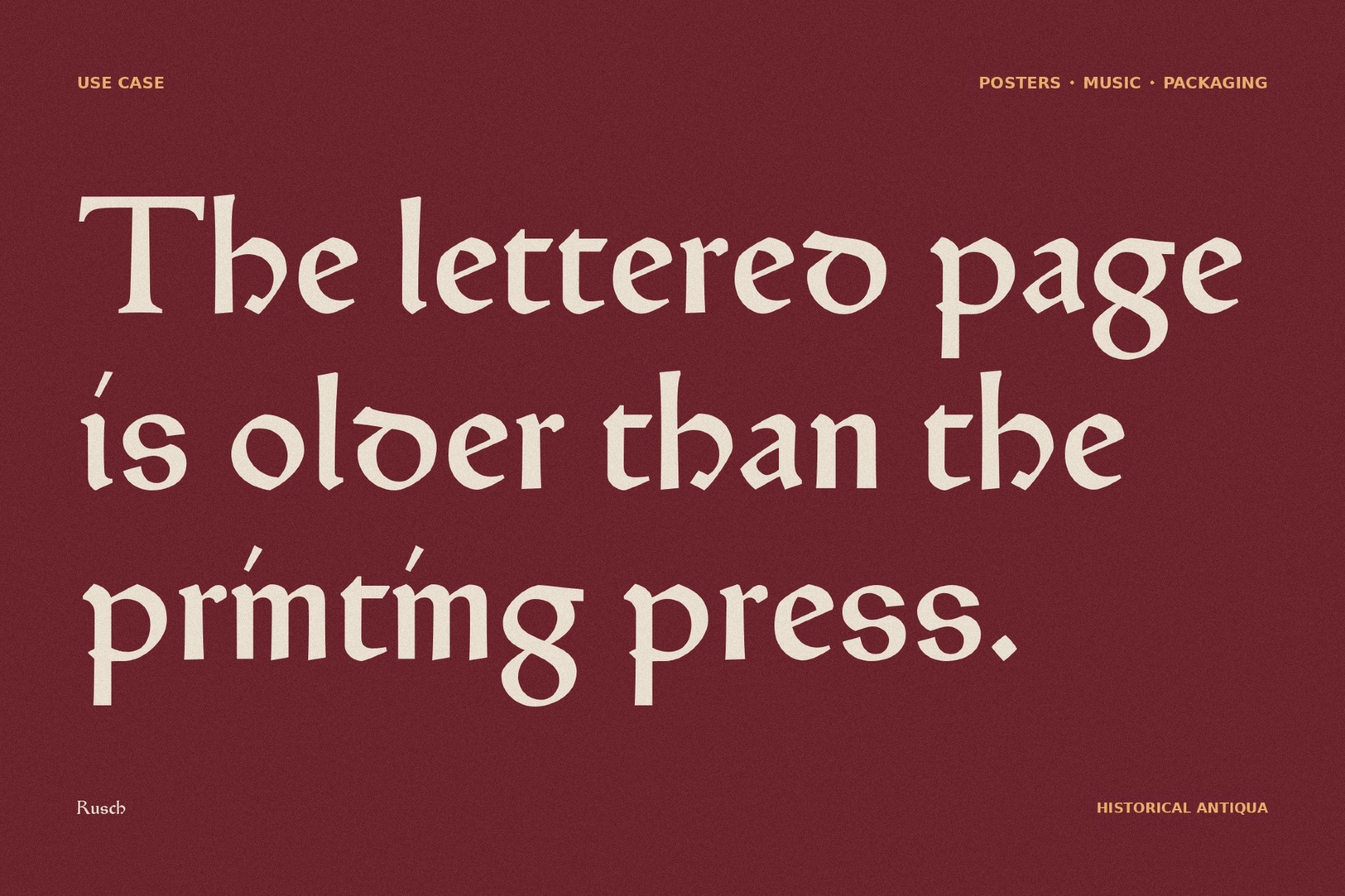 Rusch - Gothic Fantasy Typeface
