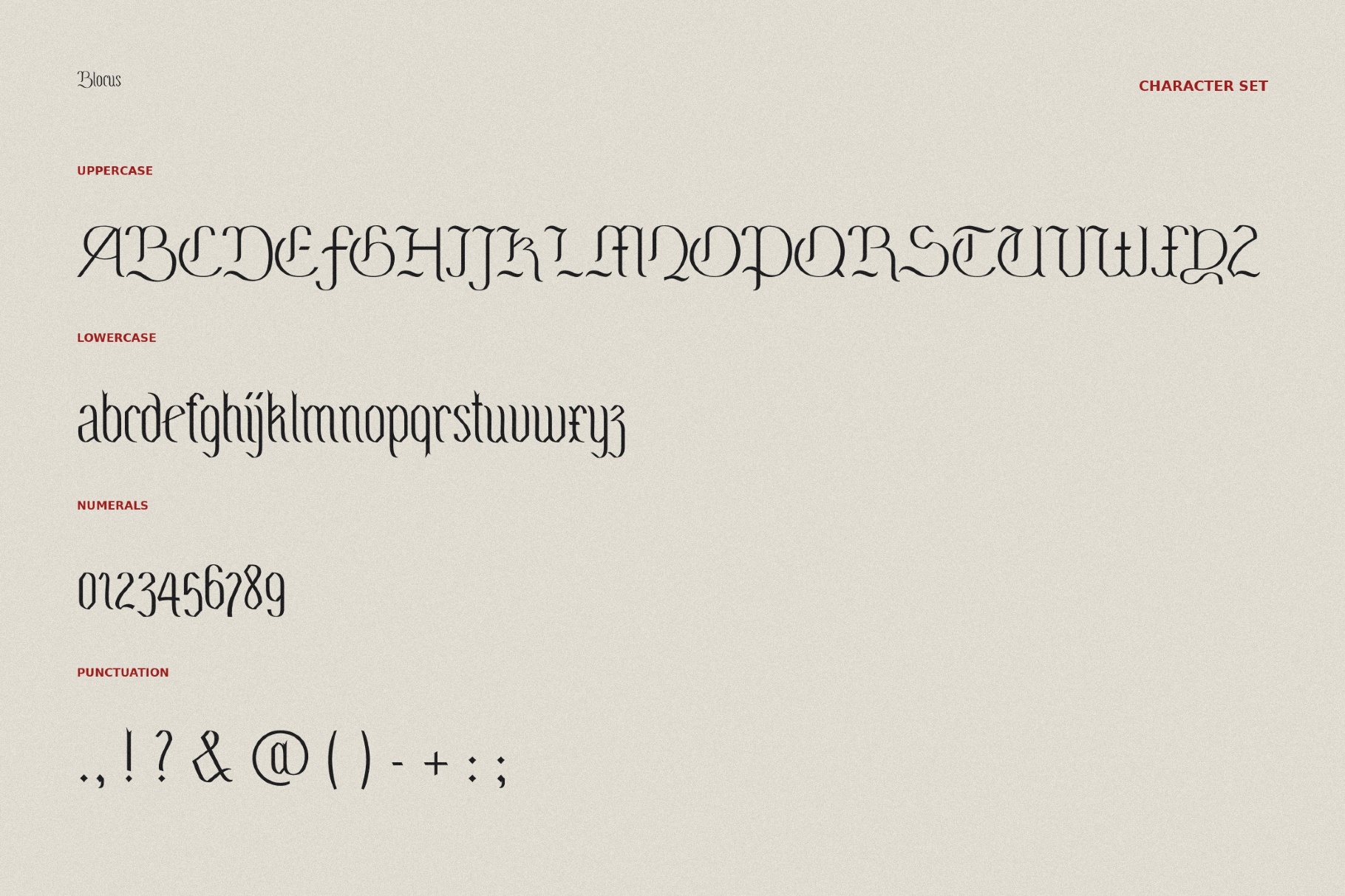 Blocus - Gothic Book Font
