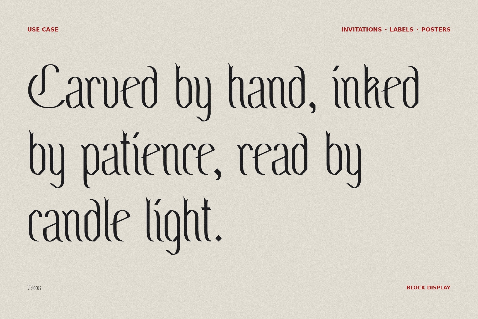 Blocus - Gothic Book Font