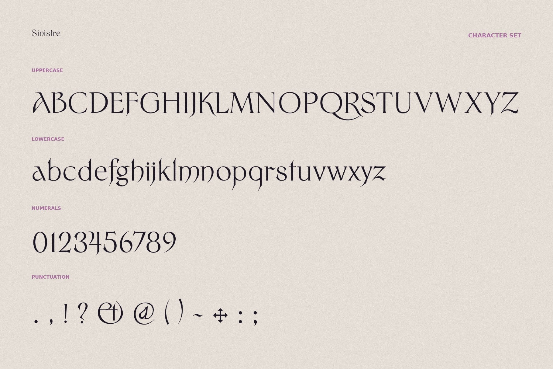 Sinistre - Decadent Horror Font