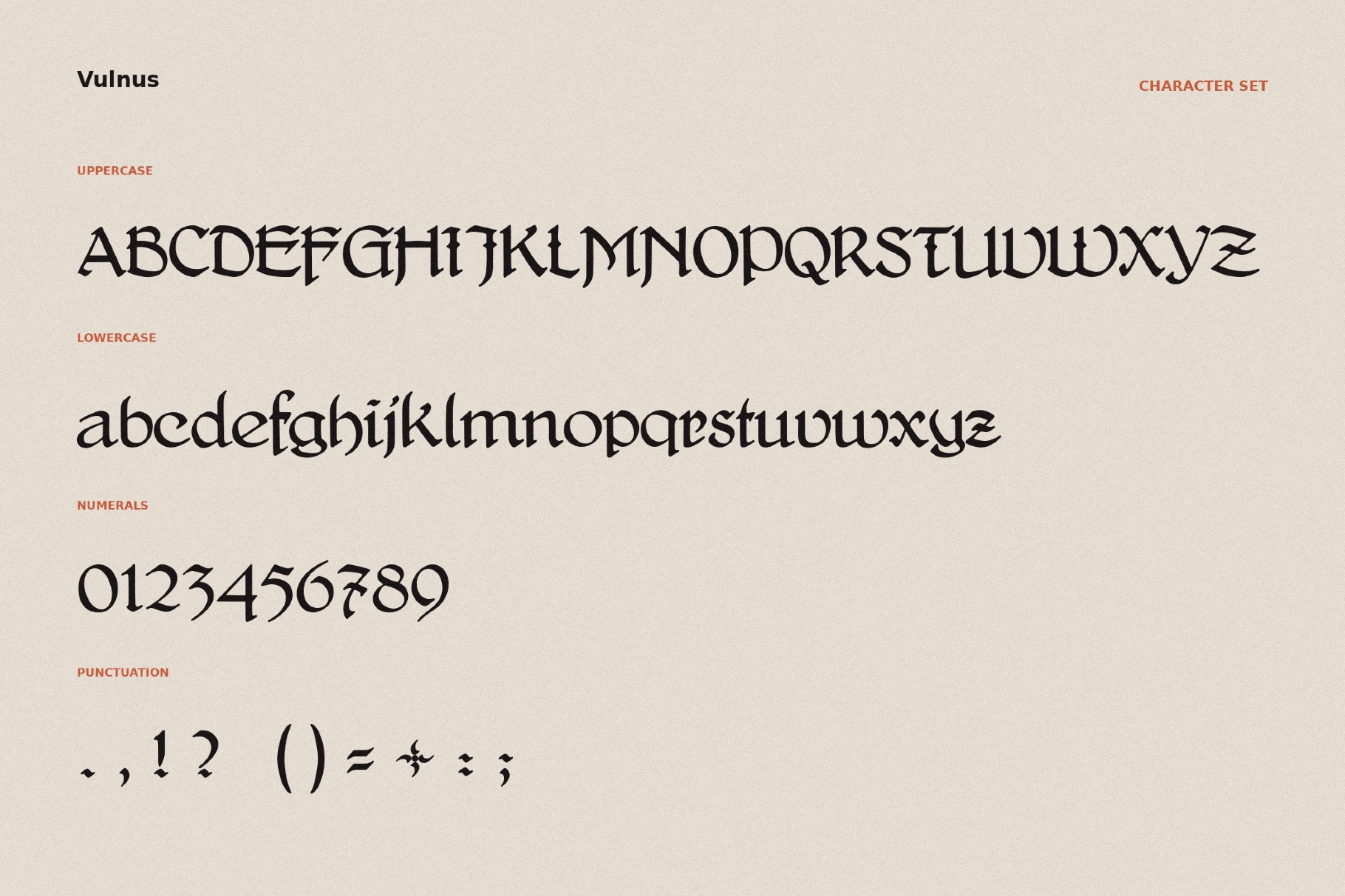 Vulnus - Fantasy Manuscript Font