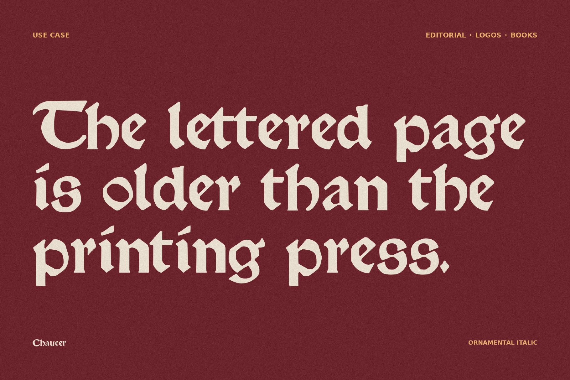 Chaucer - Medieval Book Font