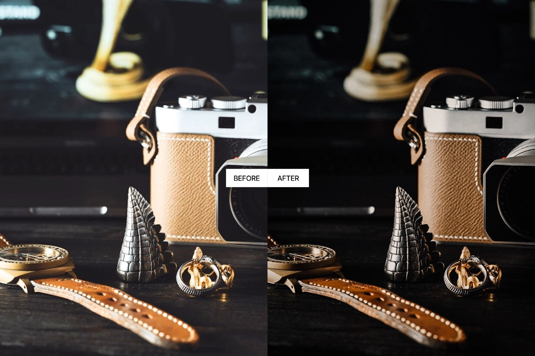 Black & Gold Cinematic Lightroom Presets