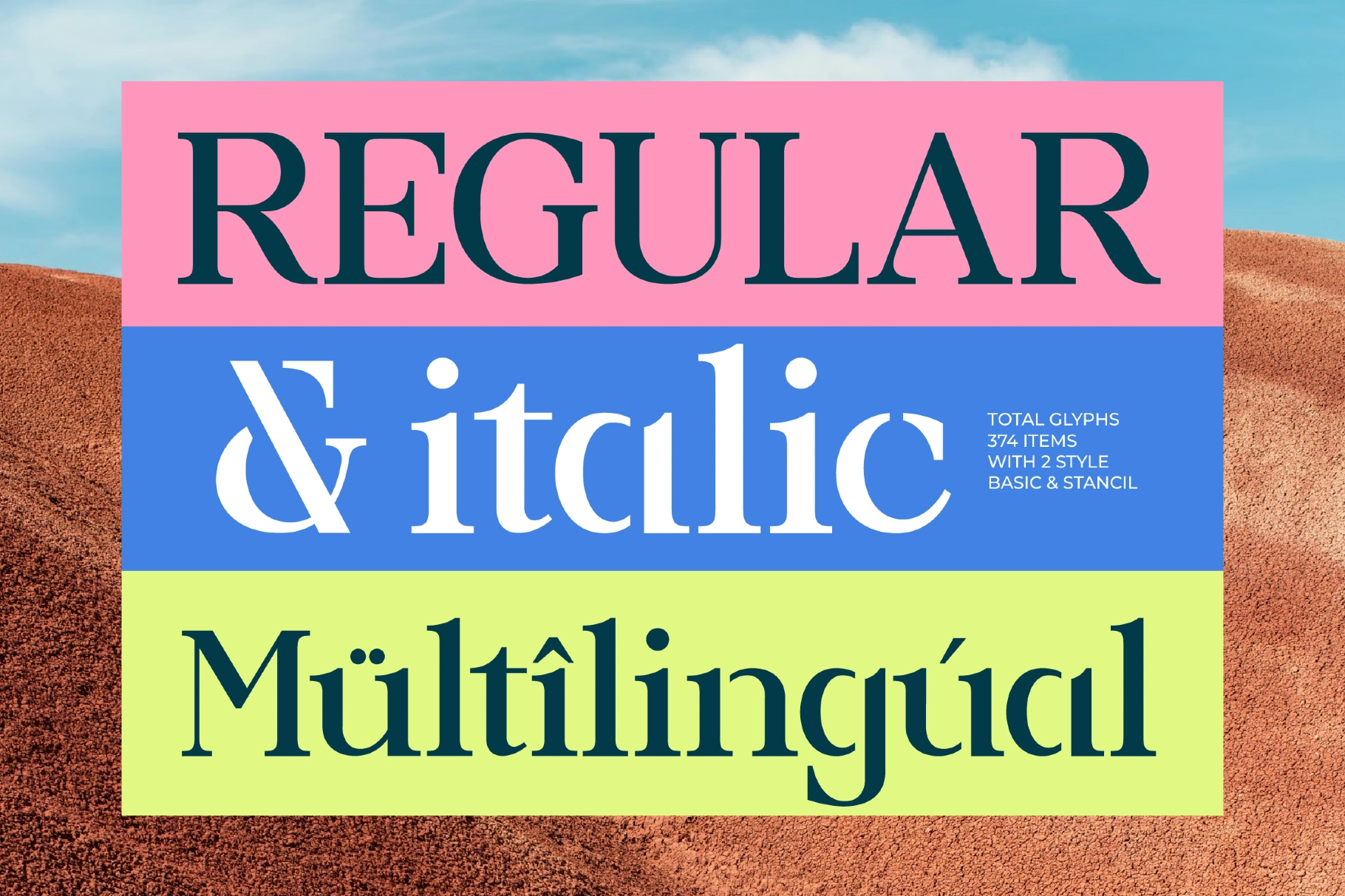 Prodes - Bold Stencil Serif Font