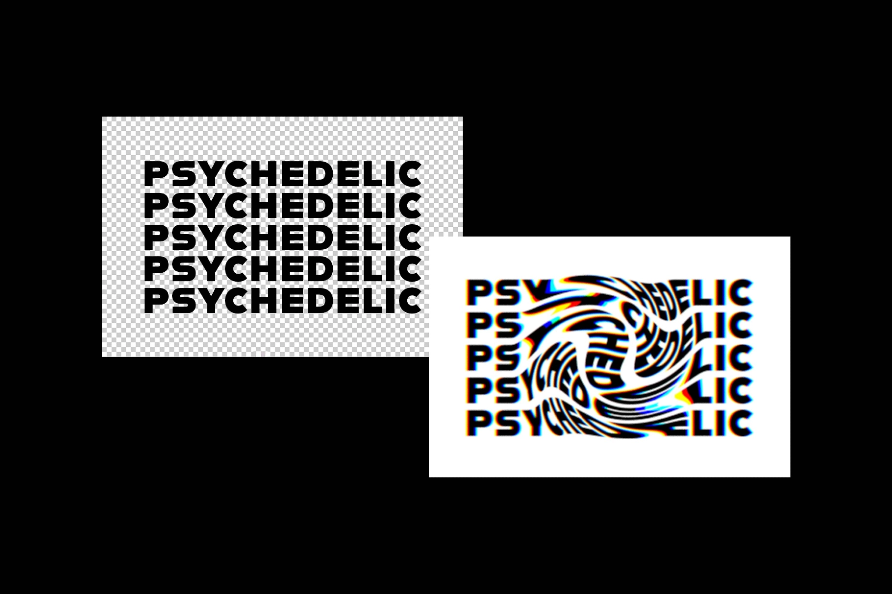 Psychedelic Twirl Text Effect