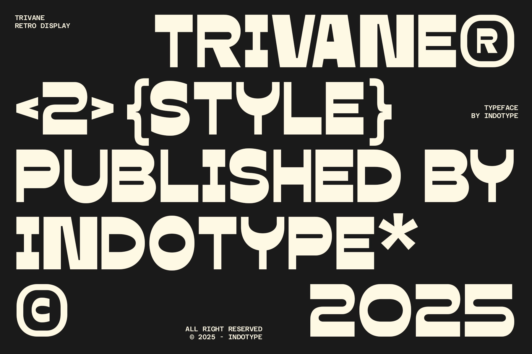 Trivane - Bold Reverse Contrast Display Font