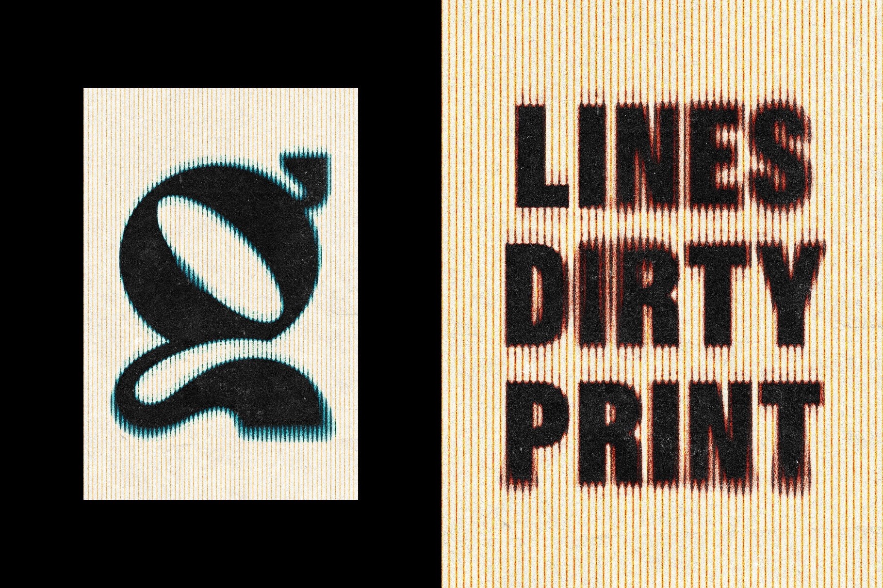 Dirty Lines Print Effect