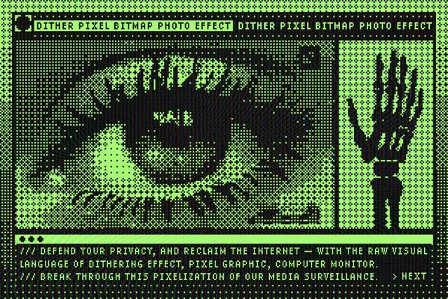Dither Pixel Bitmap Photo Effect