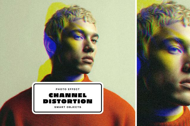 Channel Distortion Photo Effect