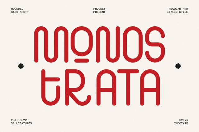 Monostrata - Geometric Rounded Sans Font
