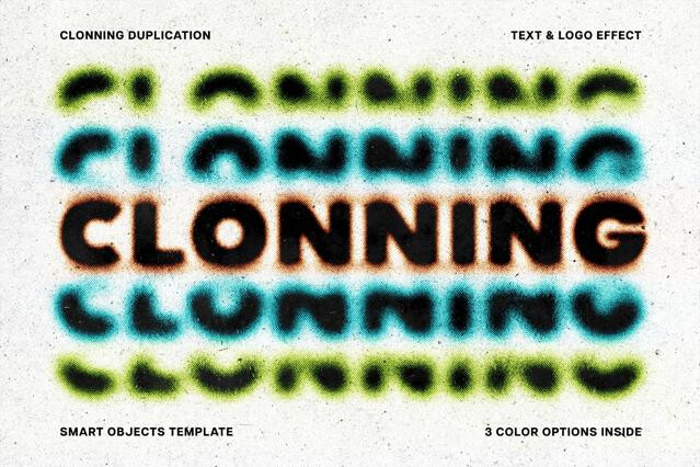 Clonning Duplicate Text Effect