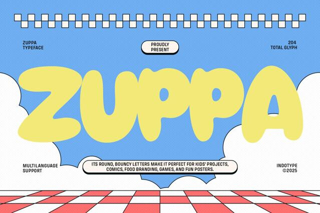 Zuppa - Playful Bubble Font