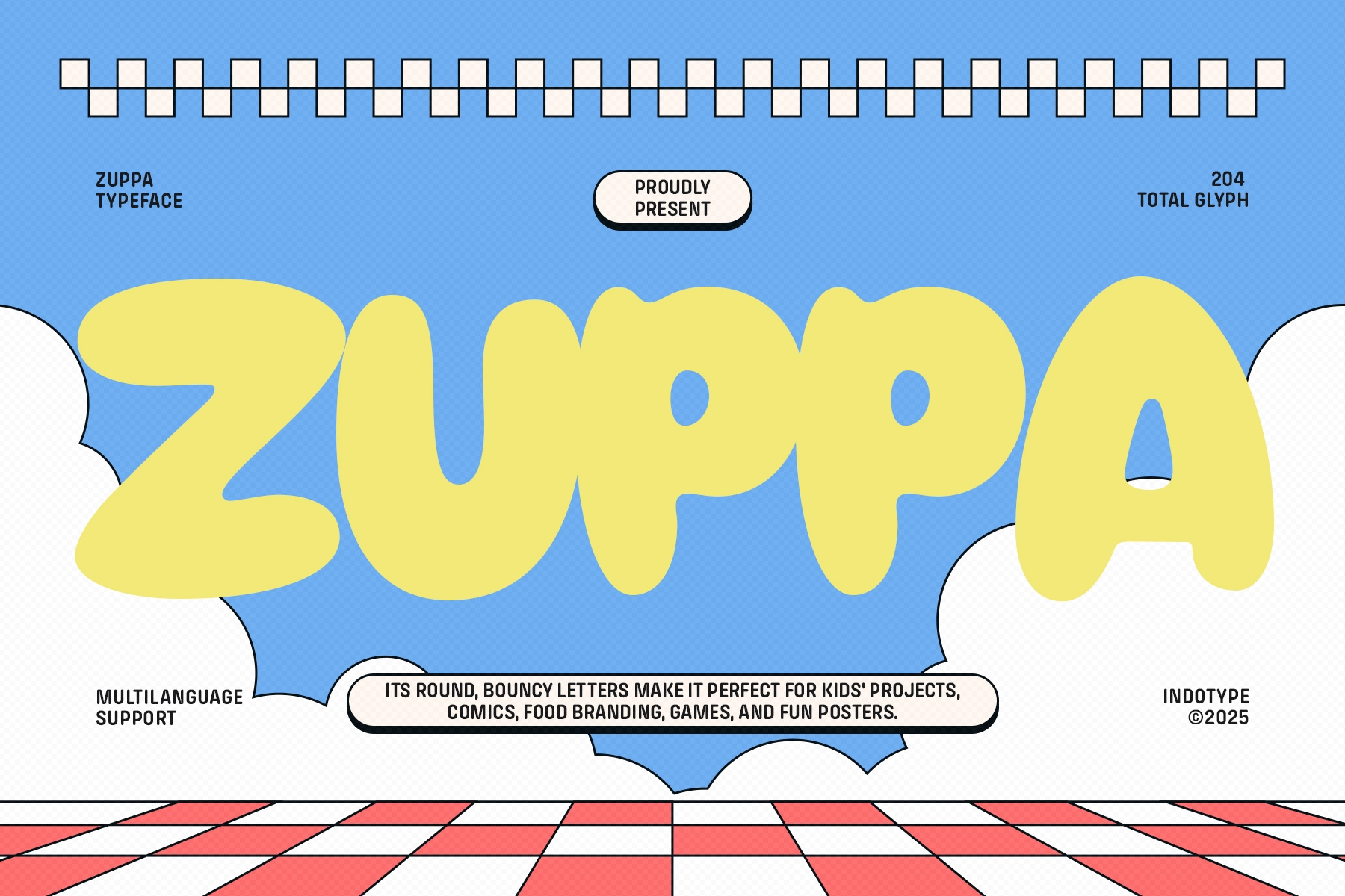 Zuppa - Playful Bubble Font