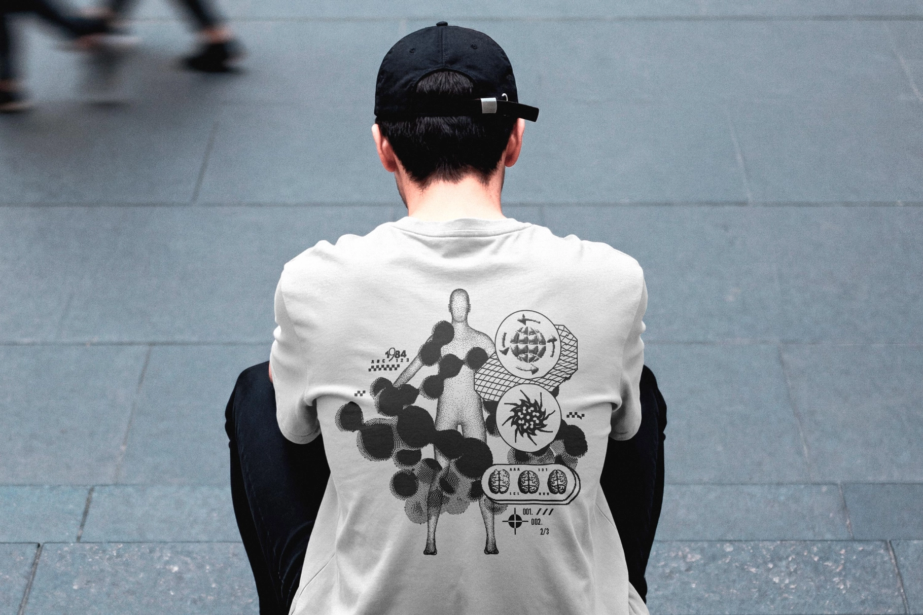 Streetwear Back Print T-Shirt Mockup