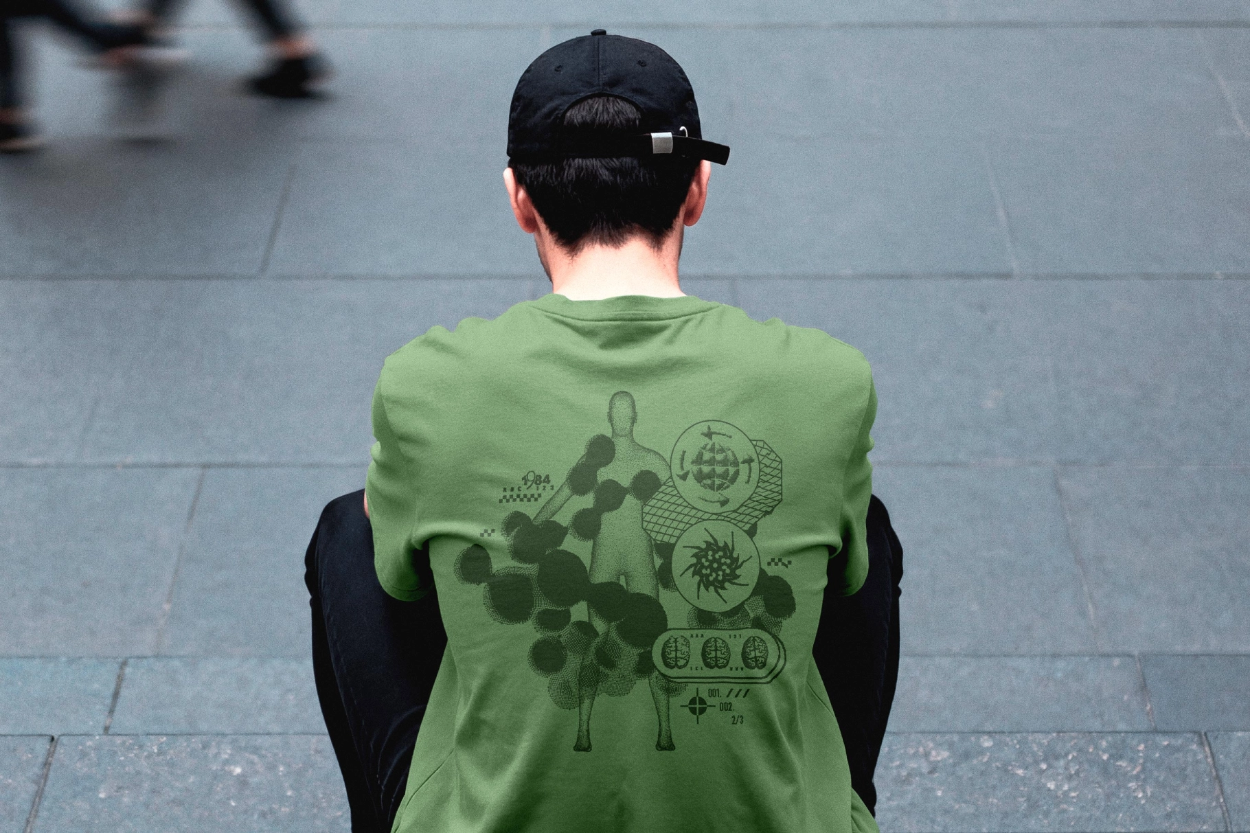 Streetwear Back Print T-Shirt Mockup
