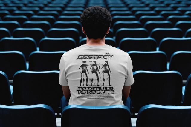 Back View T-shirt Mockup
